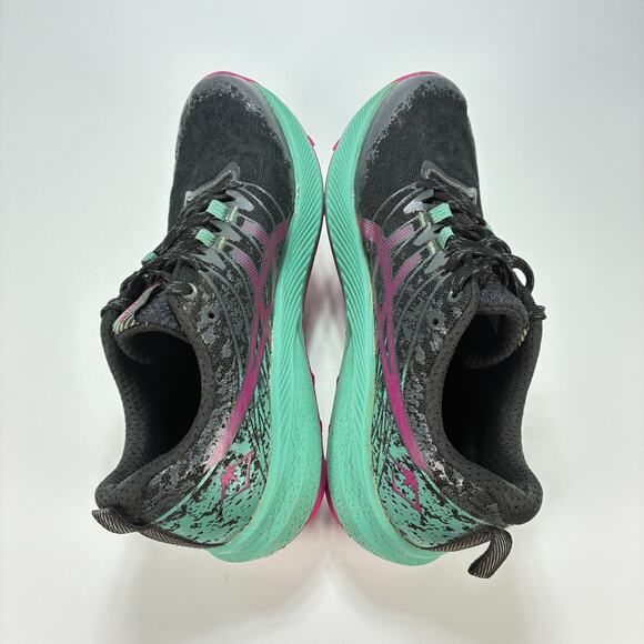 ASICS Fuji Lite 2 Black Teal Purple Trail Running Shoes 1012B066 Womens Size 8.5 - Picture 7 of 10